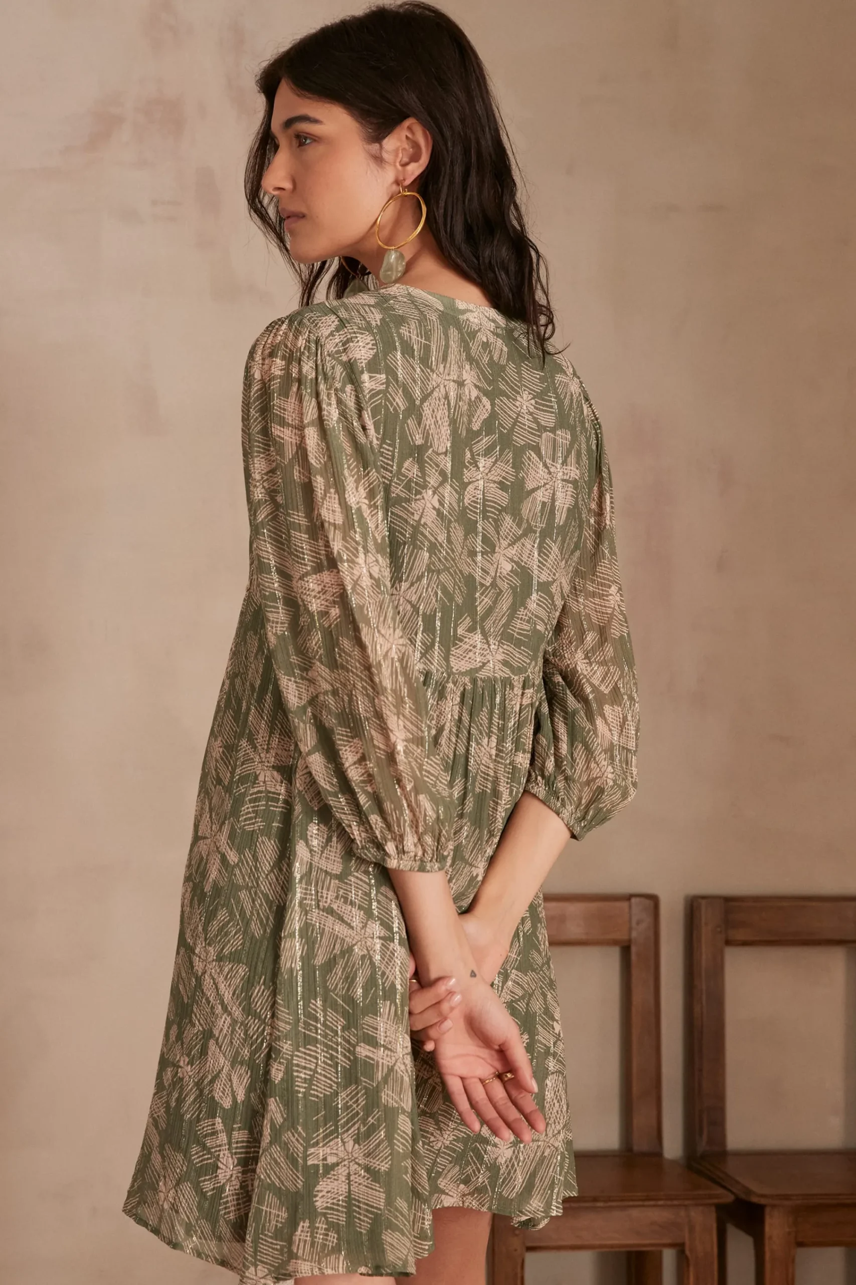 Maison 123 Robes Courtes|Robes Imprimées>Robe MANON FEUILLE