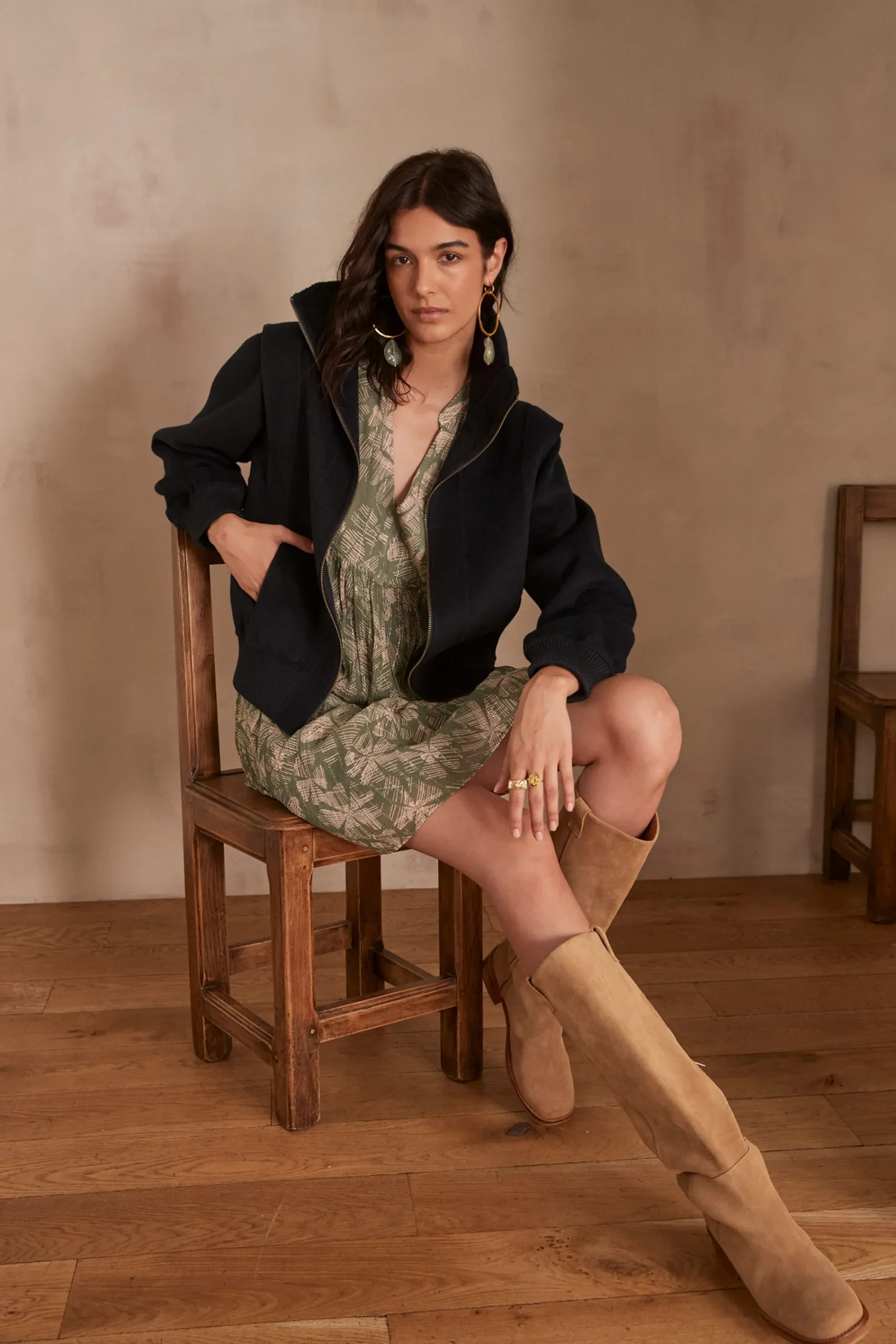 Maison 123 Robes Courtes|Robes Imprimées>Robe MANON FEUILLE