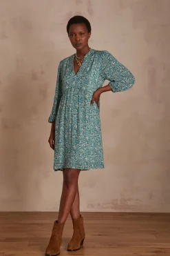 Maison 123 Robes Courtes|Robes Imprimées>Robe Manuella TURQUOISE