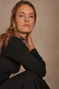 Maison 123 Robes En Maille|Robes Noires>Robe MARTIKA NOIR