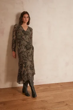 Maison 123 Robes Longues|Robes Imprimées>Robe MARTINA NOIR