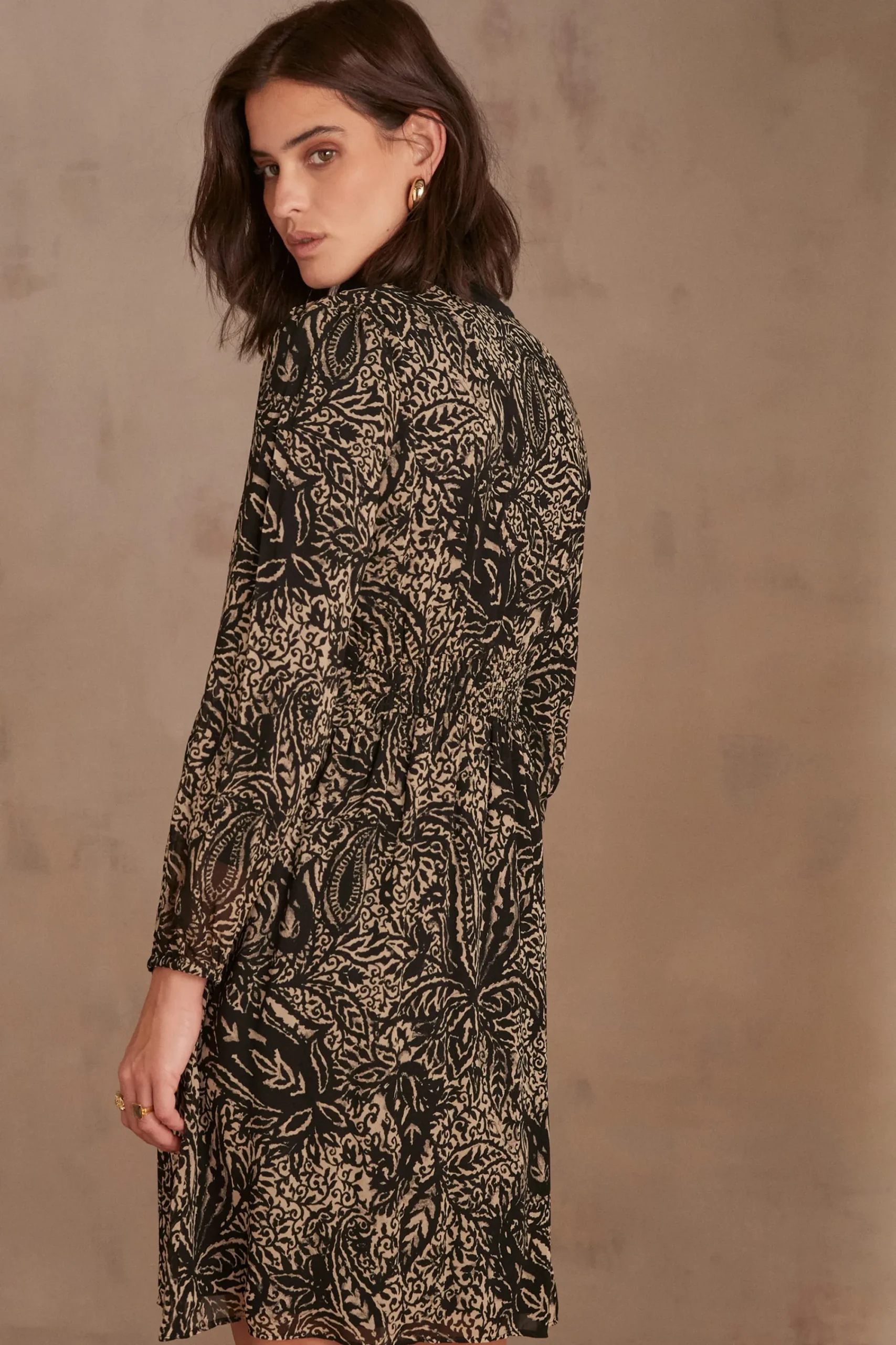 Maison 123 Robes Imprimées|Robes Noires>Robe MARTY NOIR
