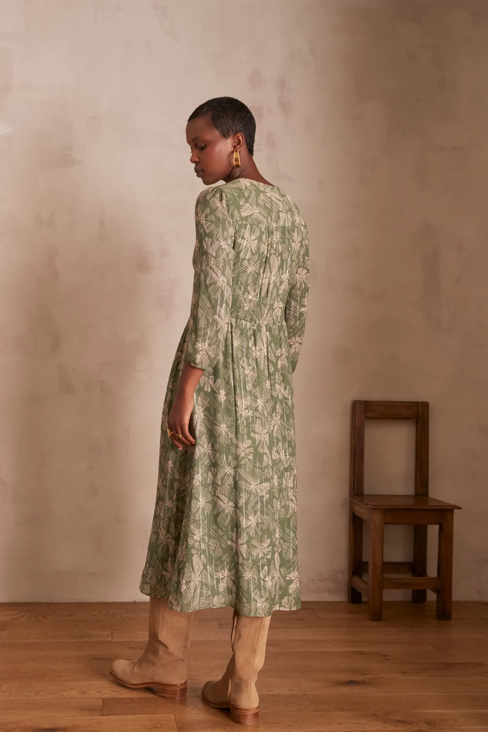 Maison 123 Robes Longues|Robes Imprimées>Robe MELANIE FEUILLE