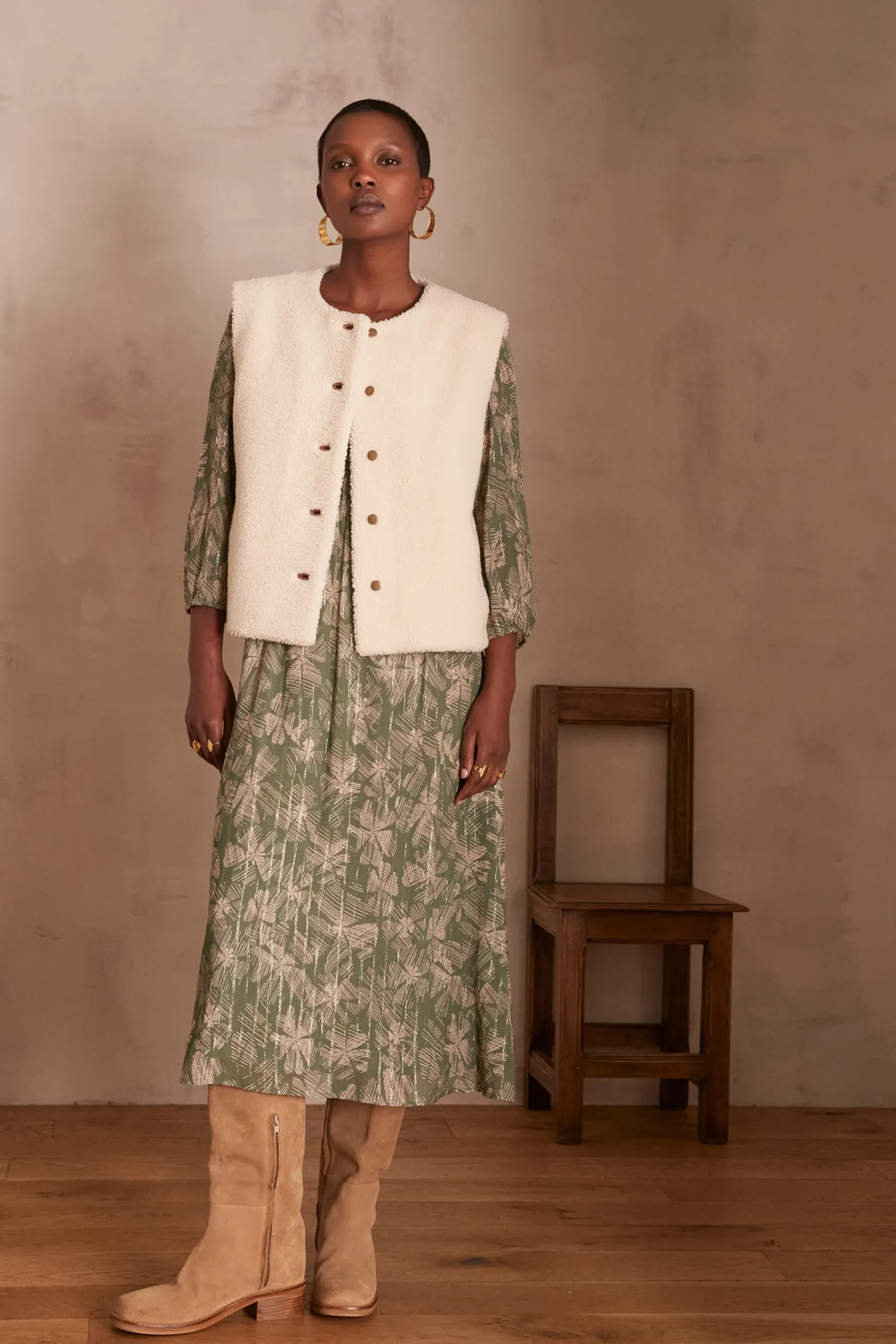 Maison 123 Robes Longues|Robes Imprimées>Robe MELANIE FEUILLE