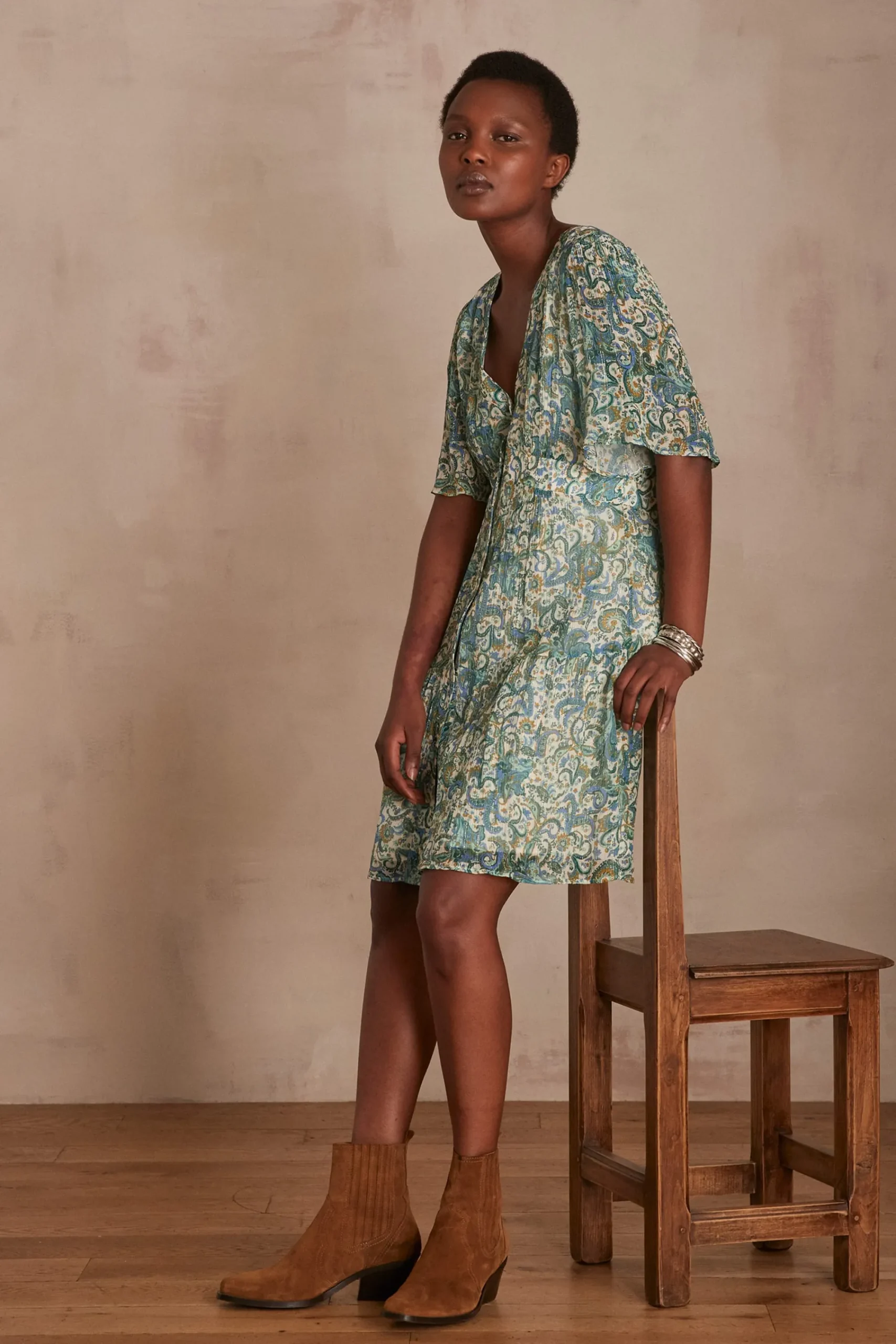 Maison 123 Robes Courtes|Robes Imprimées>Robe Melba PETROLE