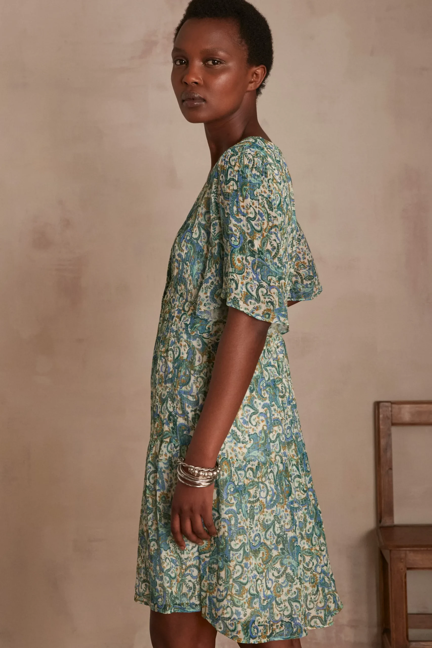 Maison 123 Robes Courtes|Robes Imprimées>Robe Melba PETROLE