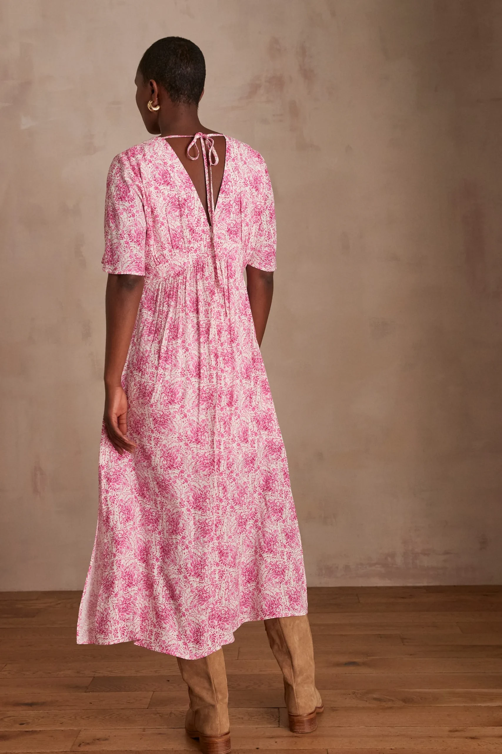 Maison 123 Robes Longues|Robes Imprimées>Robe MELISSA ROSE PALE