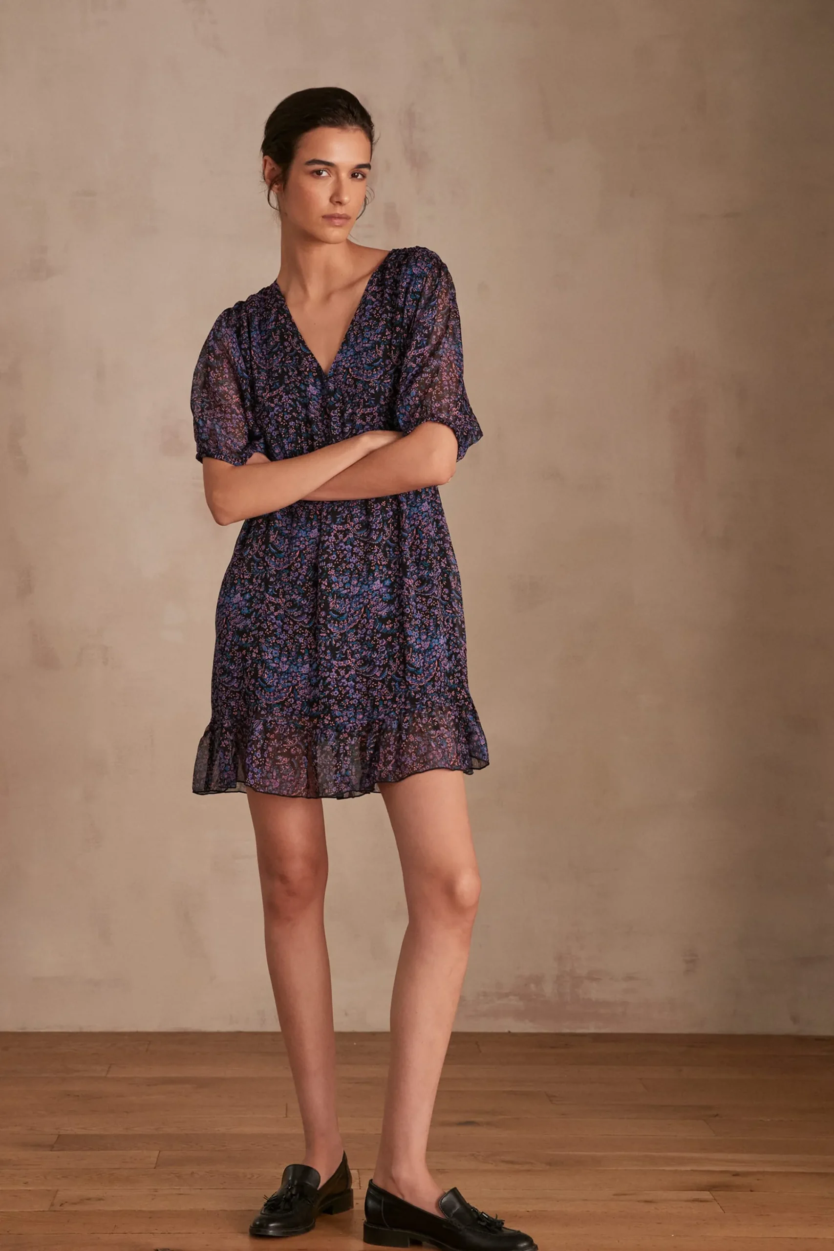 Maison 123 Robes Courtes|Robes Imprimées>Robe MELODIE VIOLET