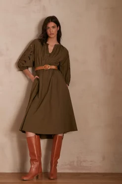 Maison 123 Robes Longues|Robes Fluides>Robe MICHA KAKI
