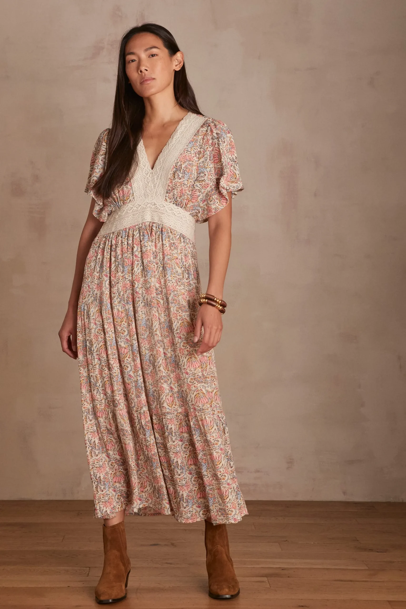 Maison 123 Robes Longues|Robes Imprimées>Robe MILANA BLUSH