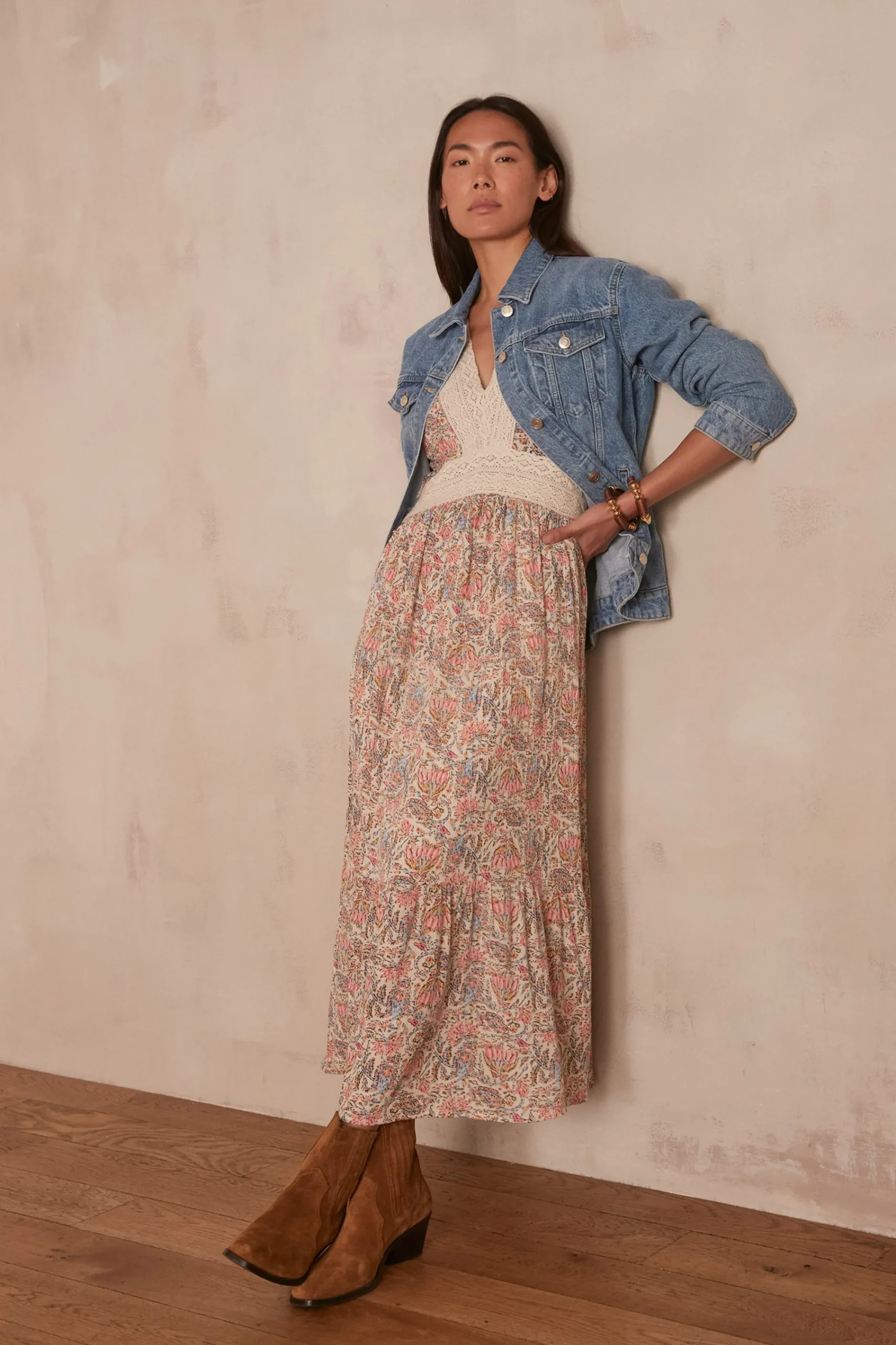 Maison 123 Robes Longues|Robes Imprimées>Robe MILANA BLUSH