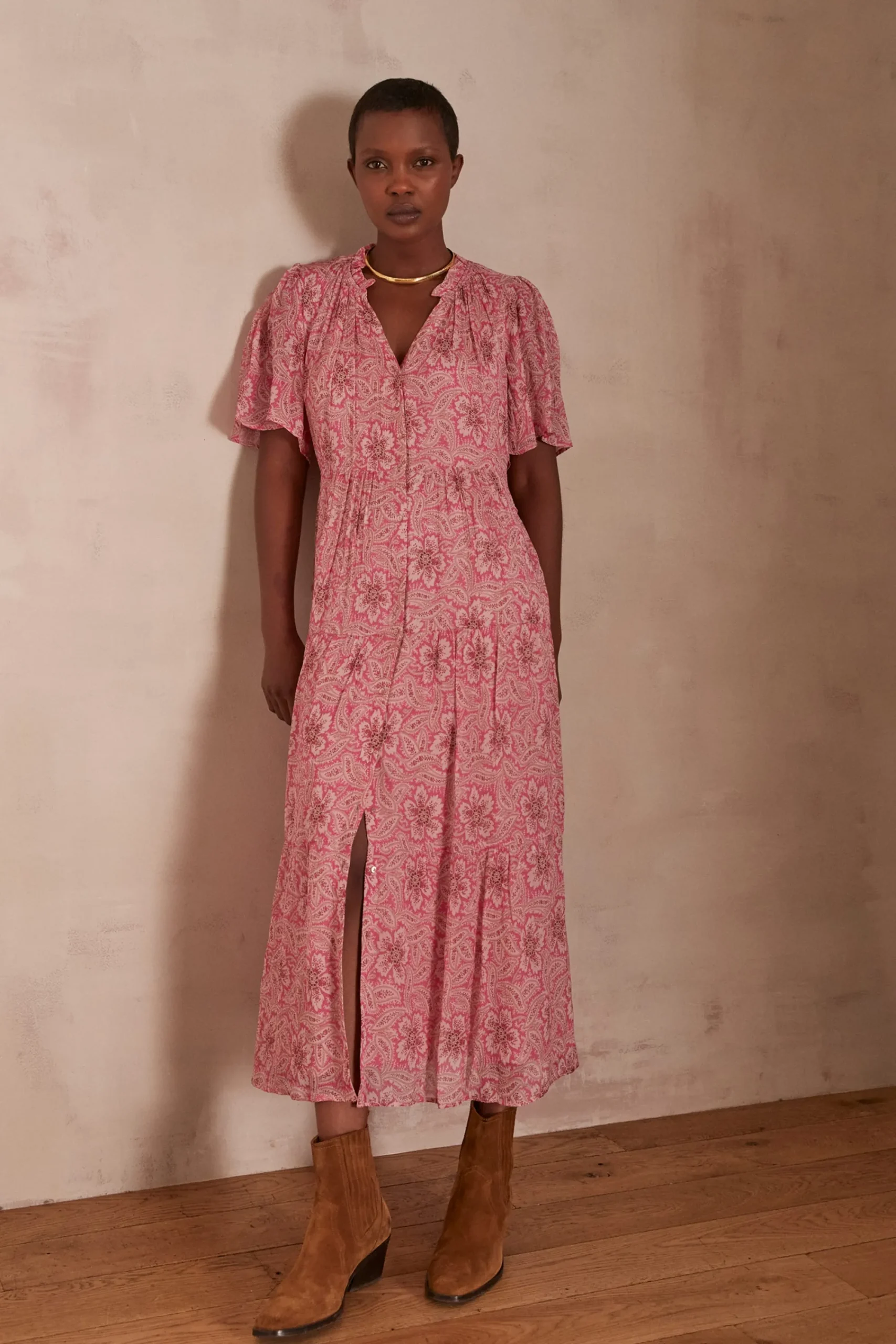 Maison 123 Robes Longues|Robes Imprimées>Robe MYRTIE GROSEILLE