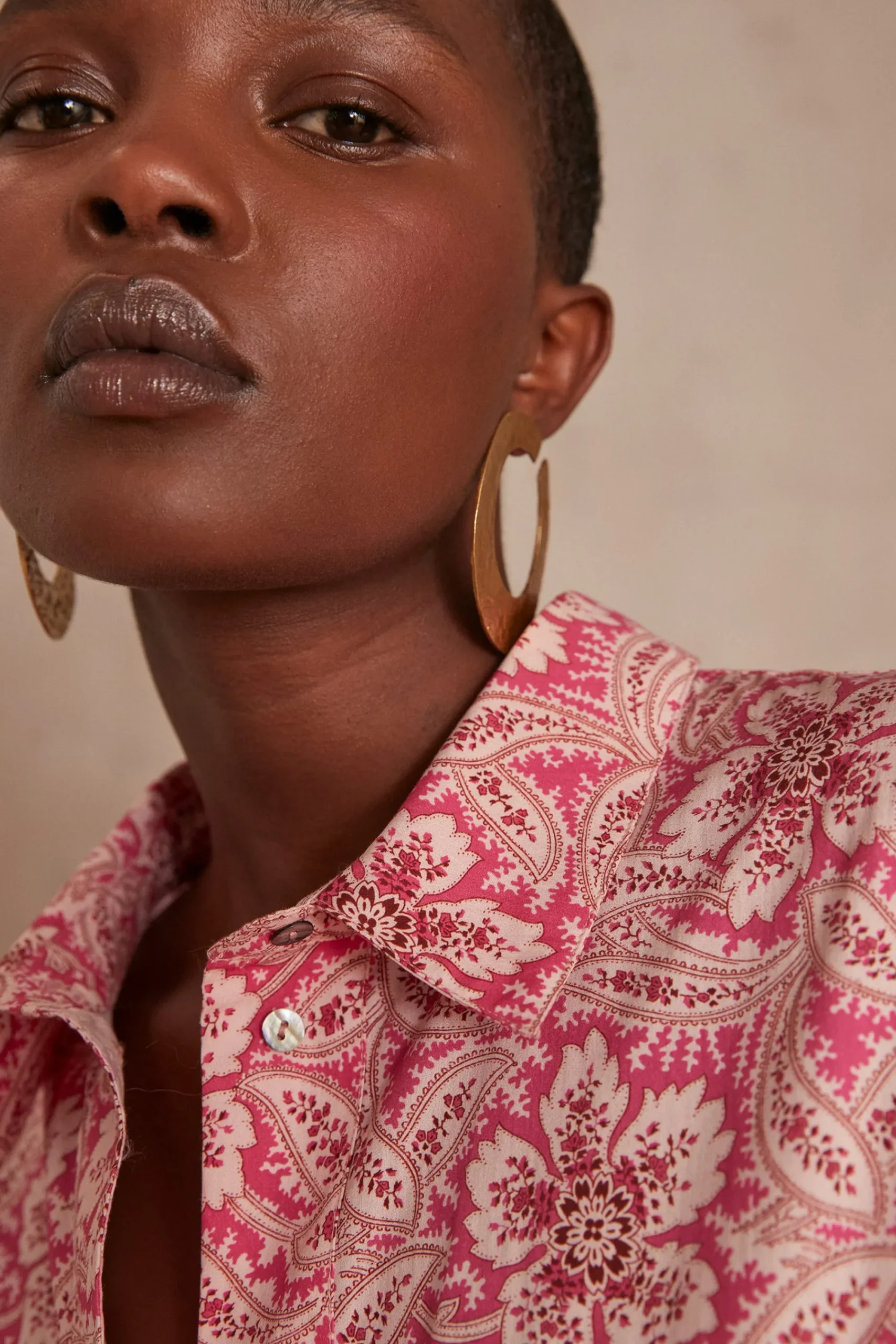Maison 123 Robes Longues|Robes Imprimées>Robe-chemise MAGALIE GROSEILLE