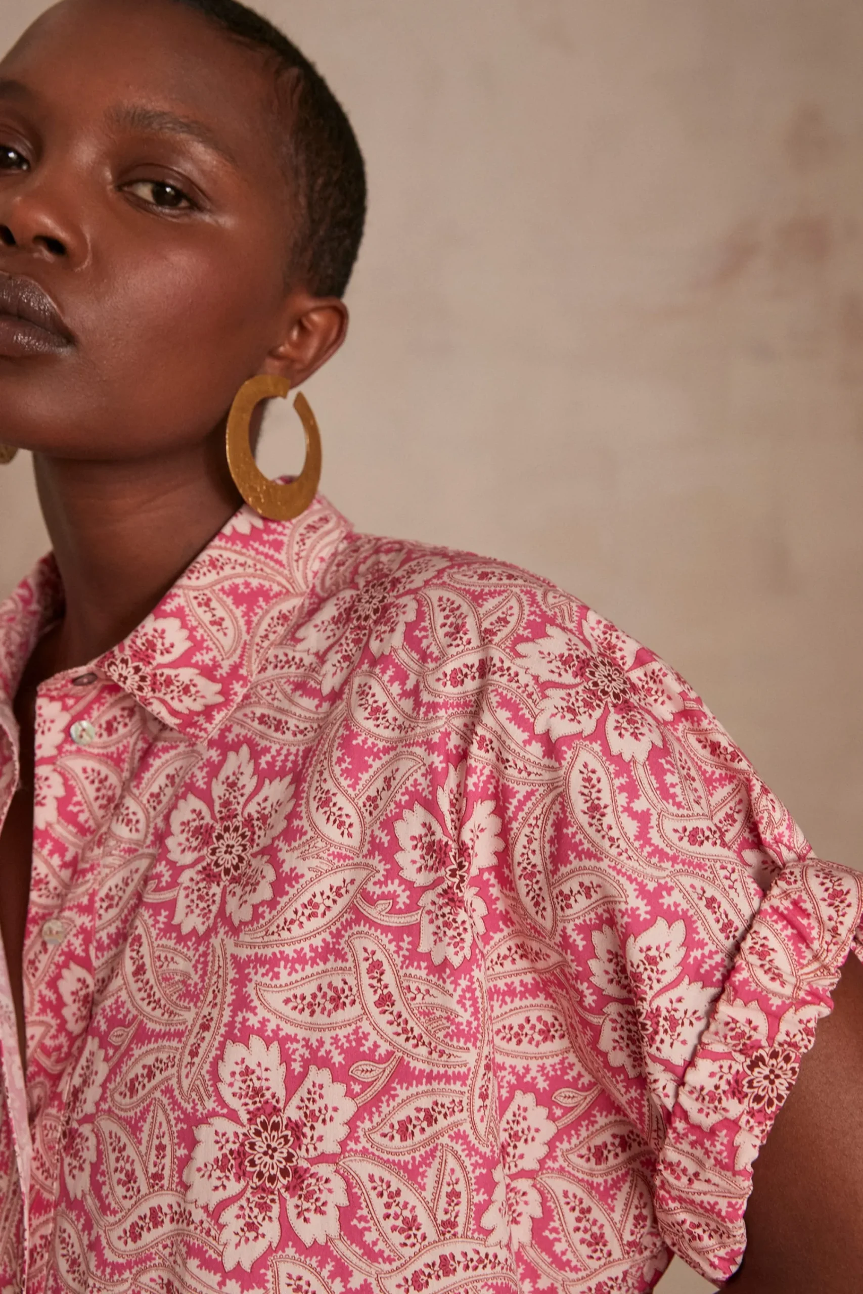 Maison 123 Robes Longues|Robes Imprimées>Robe-chemise MAGALIE GROSEILLE