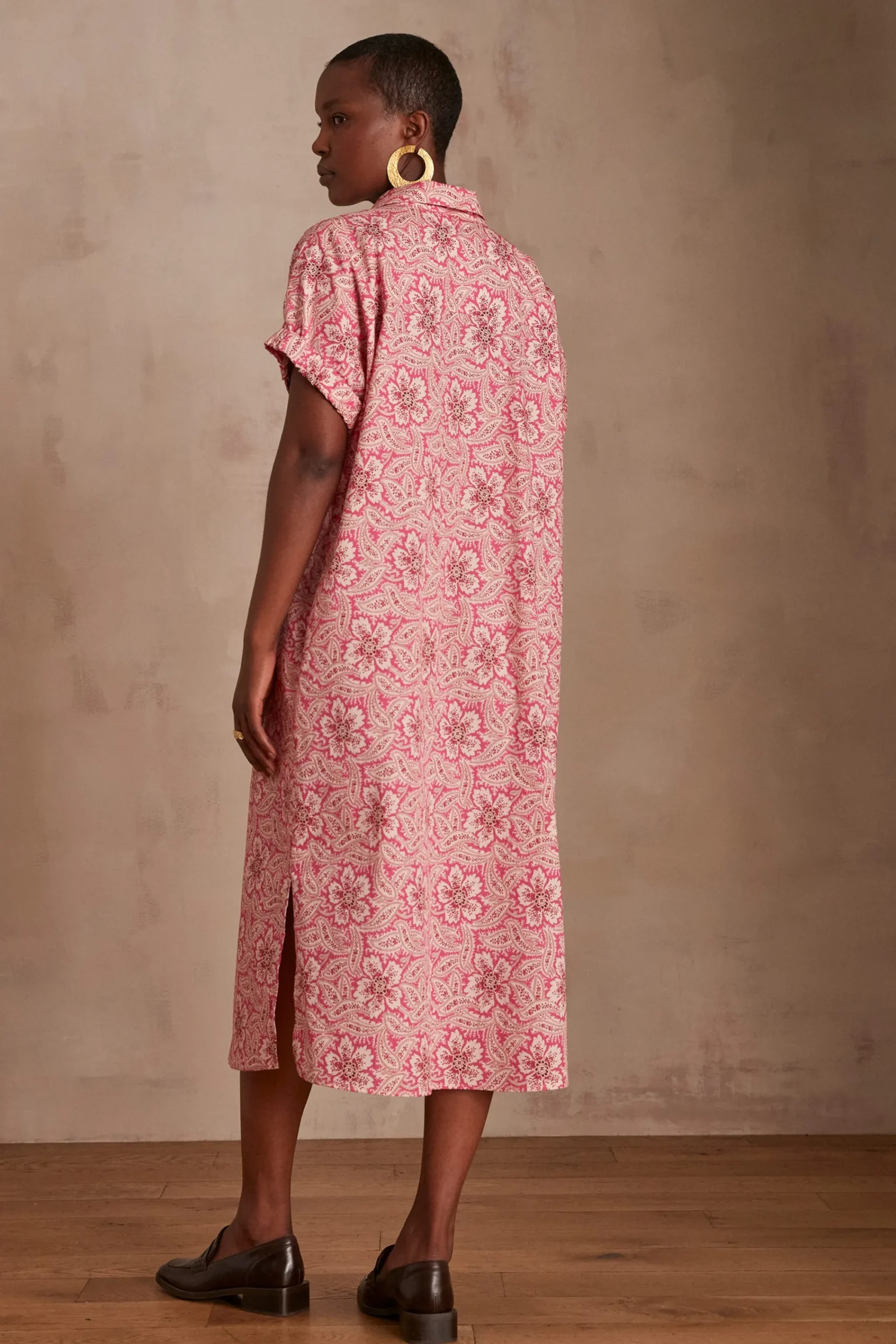 Maison 123 Robes Longues|Robes Imprimées>Robe-chemise MAGALIE GROSEILLE