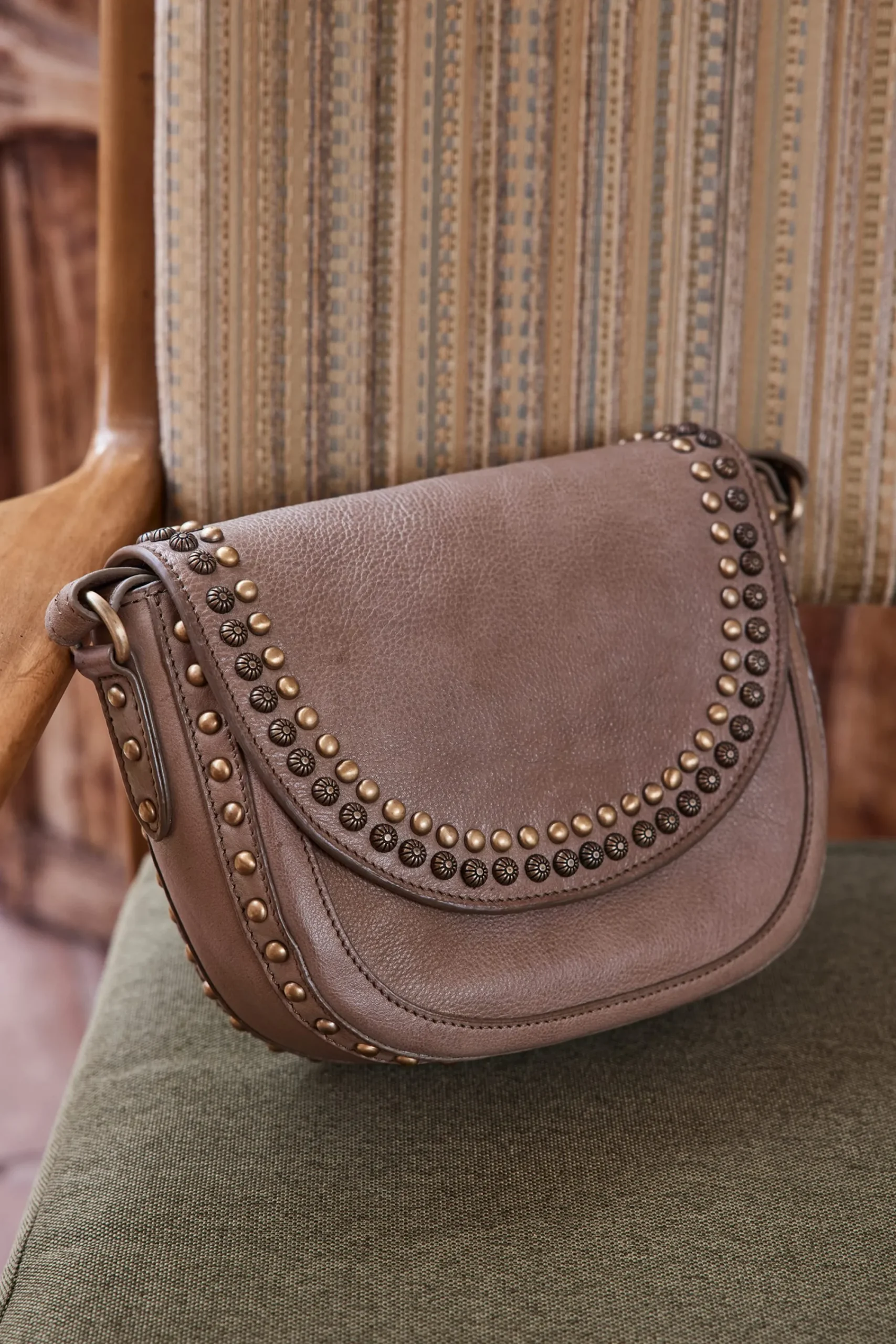 Maison 123 Les Sacs>Sac à bandoulière GASPARD MINI TAUPE FONCE