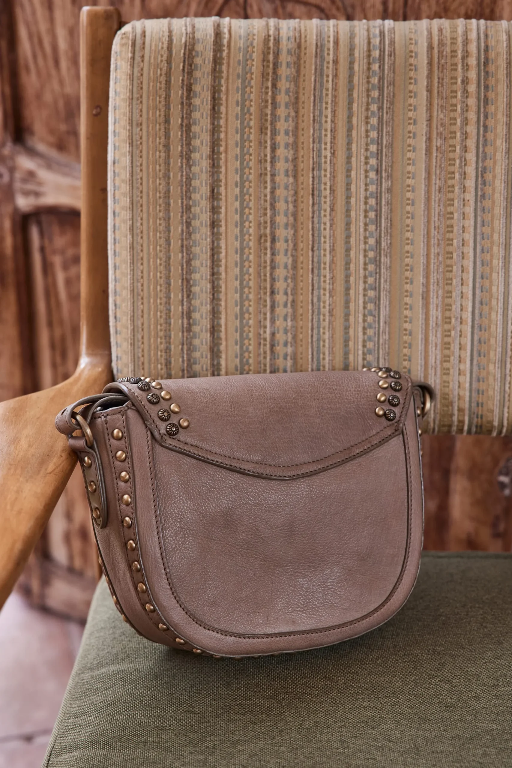 Maison 123 Les Sacs>Sac à bandoulière GASPARD MINI TAUPE FONCE