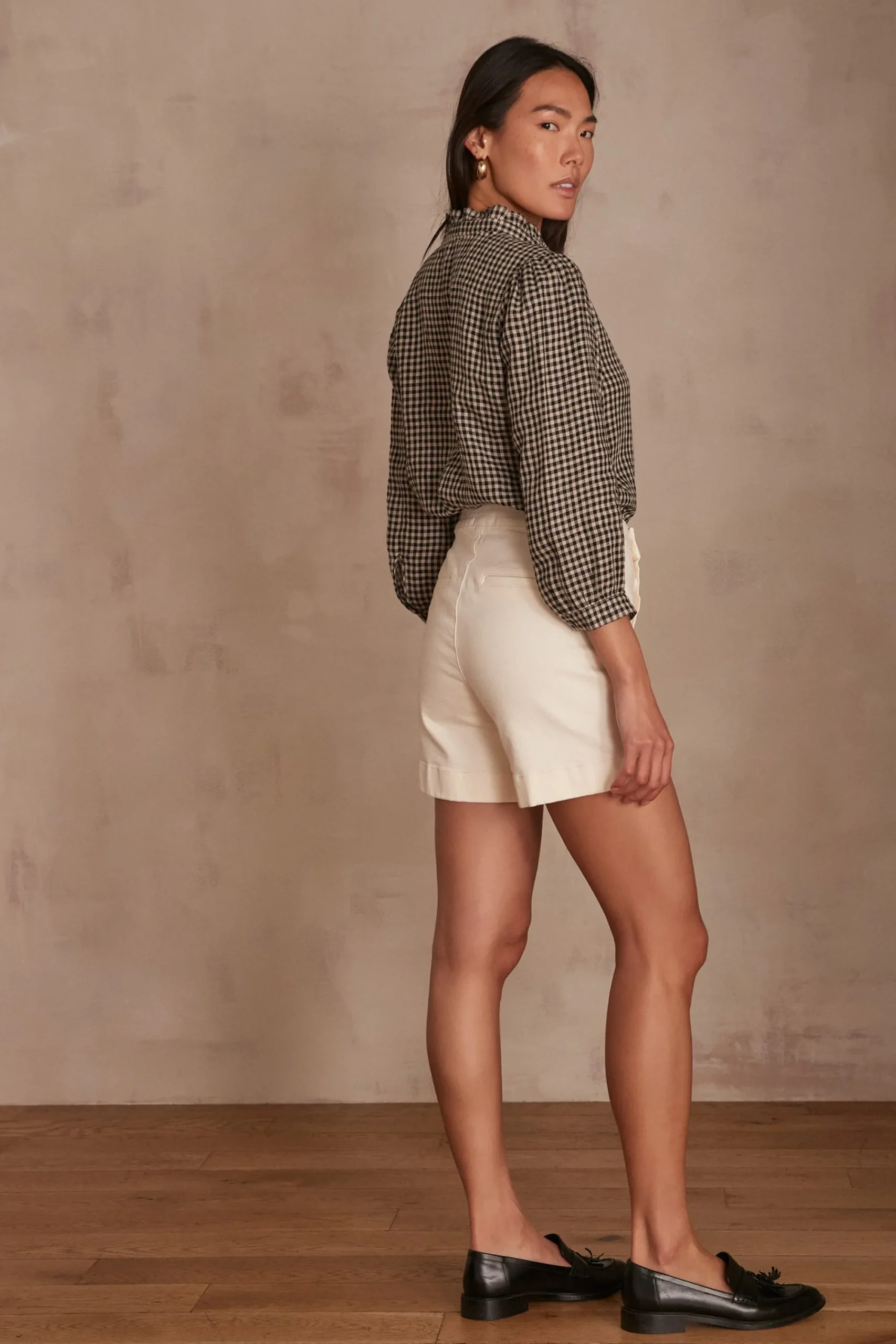 Maison 123 Jeans Blancs>Short à ponts MICKY CREME