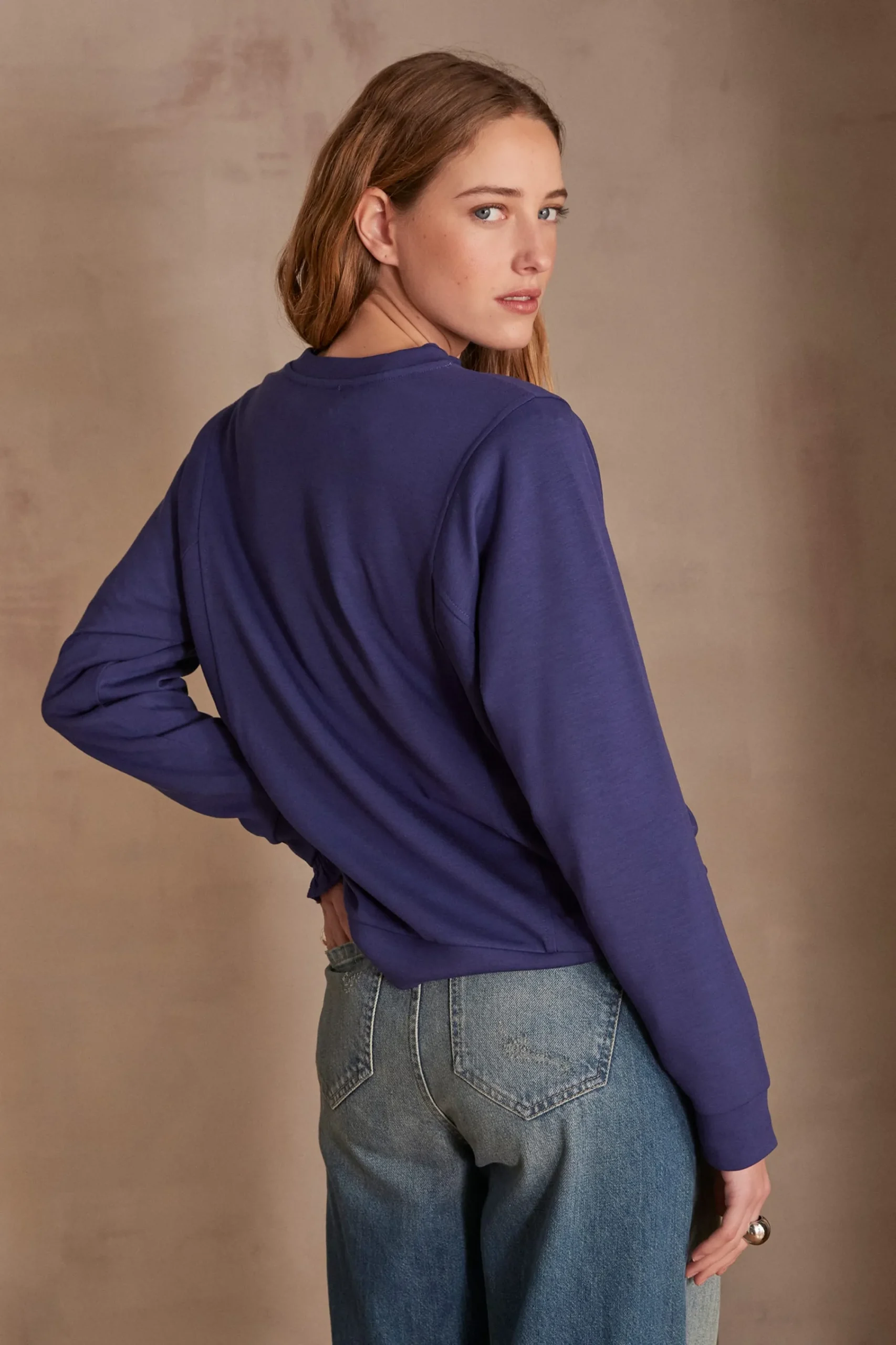 Maison 123 Voir Tout|T-Shirts Col Rond>Sweatshirt ALICIA BLEU ROI
