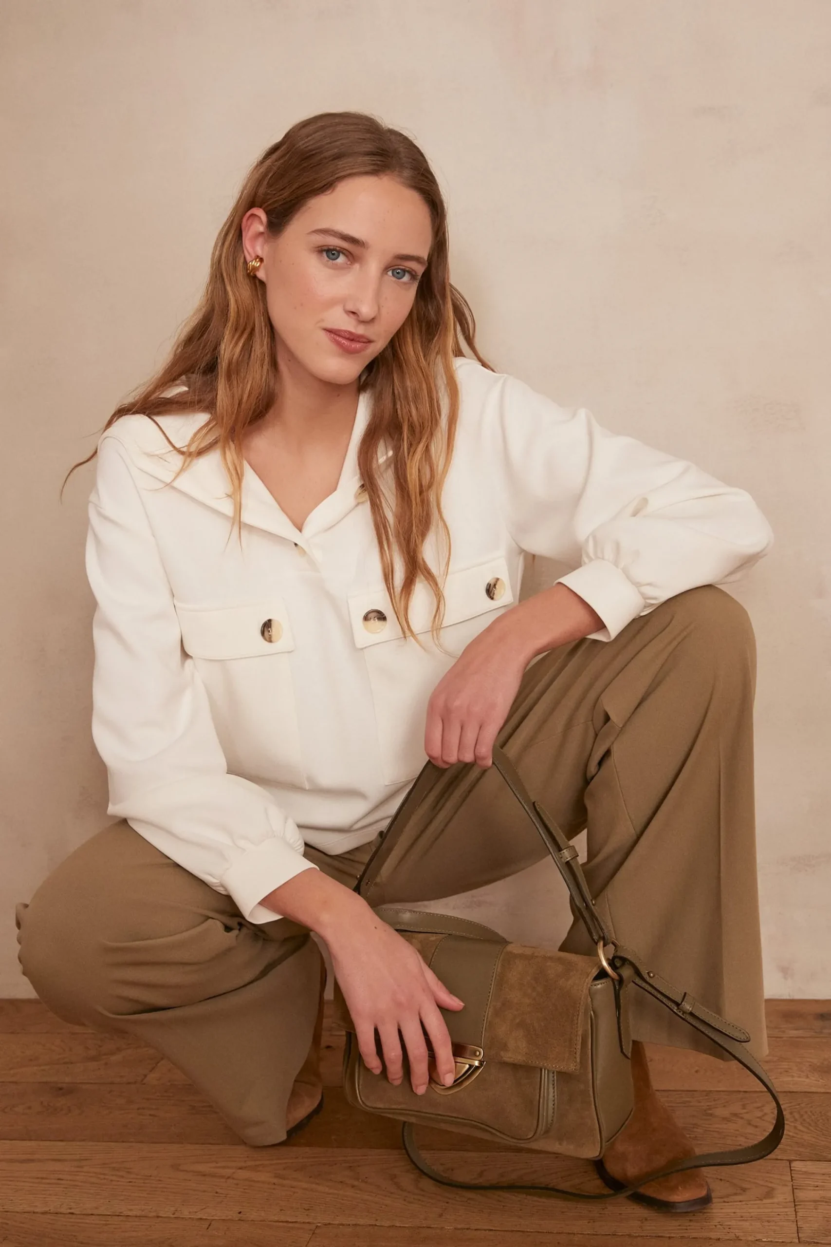 Maison 123 Voir Tout|T-Shirts À Manches Longues>Sweat-shirt CADIX CREME