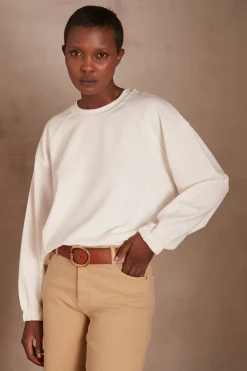 Maison 123 Voir Tout|T-Shirts Col Rond>Sweatshirt THELMA CREME
