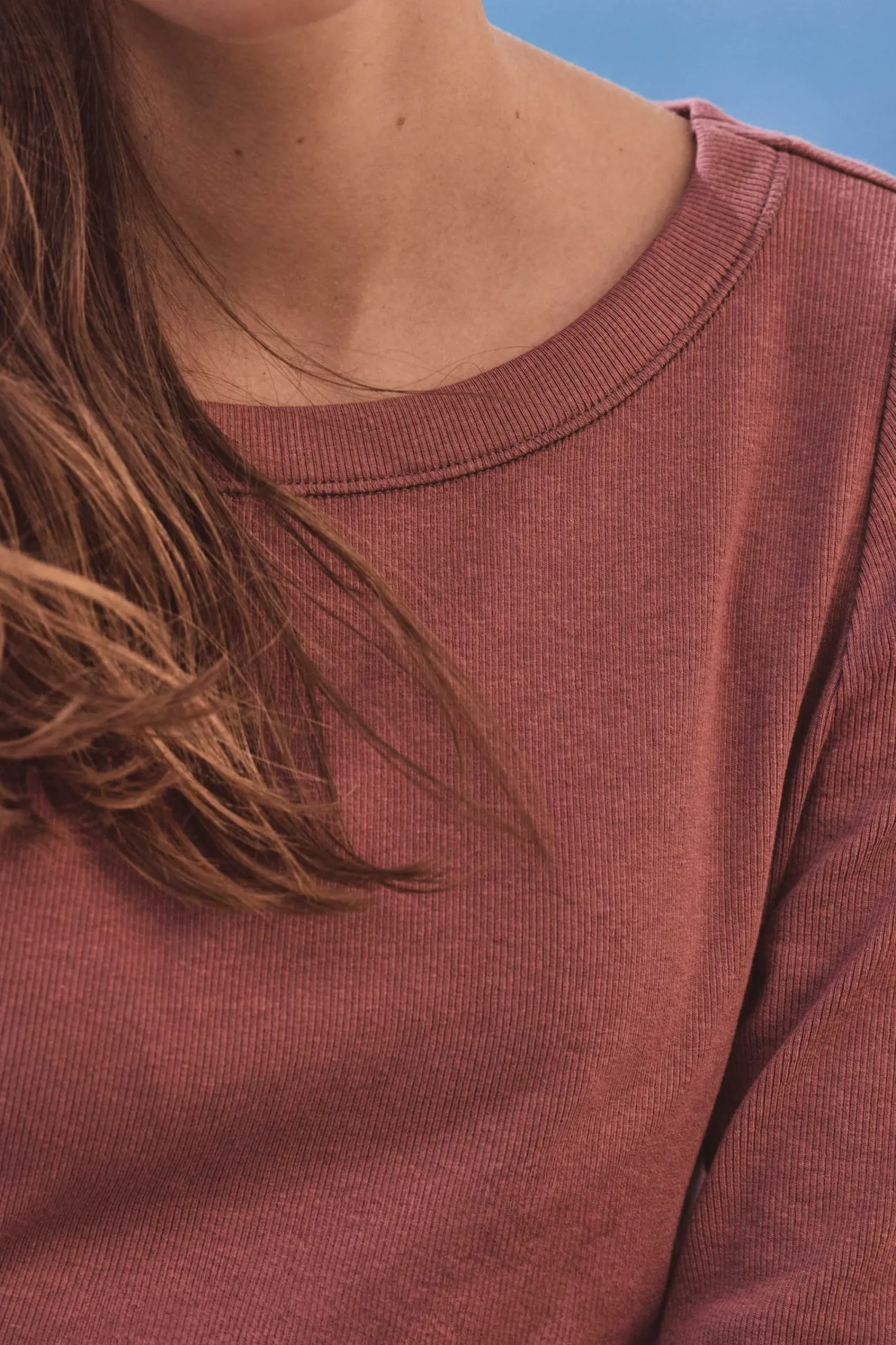 Maison 123 T-Shirts Col Rond|T-Shirts À Manches Longues>T-shirt ANDREA ROSE FONCE
