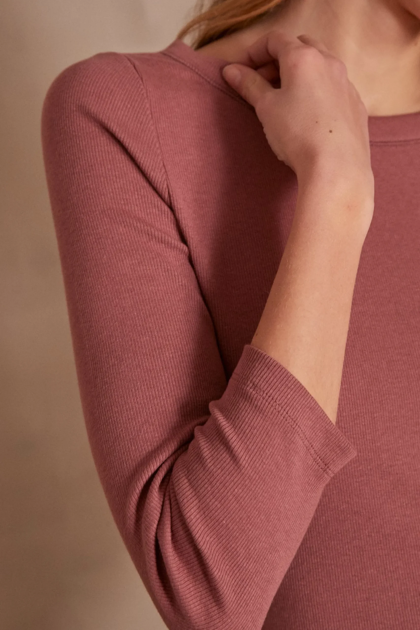 Maison 123 T-Shirts Col Rond|T-Shirts À Manches Longues>T-shirt ANDREA ROSE FONCE