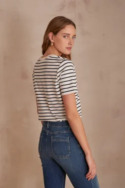 Maison 123 T-Shirts Col V|T-Shirts À Manches Courtes><noscript><img width=