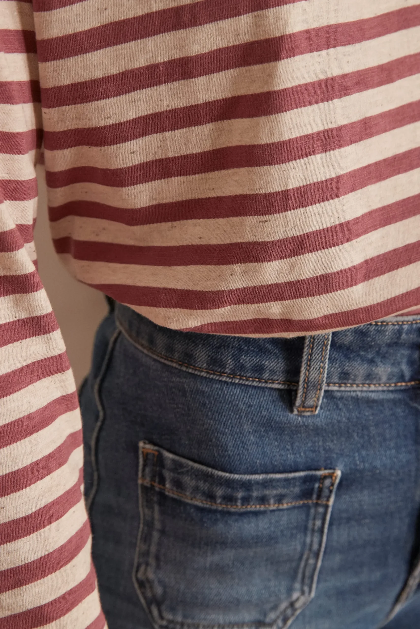 Maison 123 T-Shirts Col Rond|T-Shirts À Manches Longues>T-shirt DAISY ROSE FONCE
