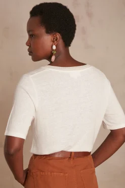 Maison 123 T-Shirts Col V|T-Shirts À Manches Courtes><noscript><img width=