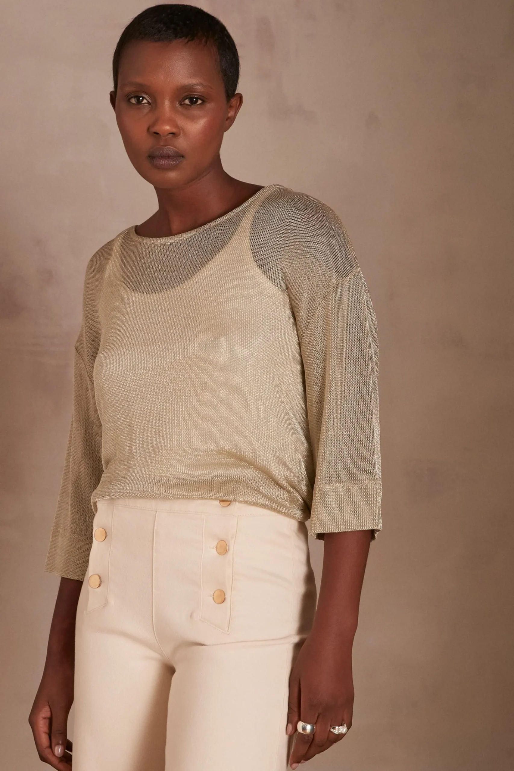 Maison 123 T-Shirts Col Rond>T-shirt en transparence TRACY OR