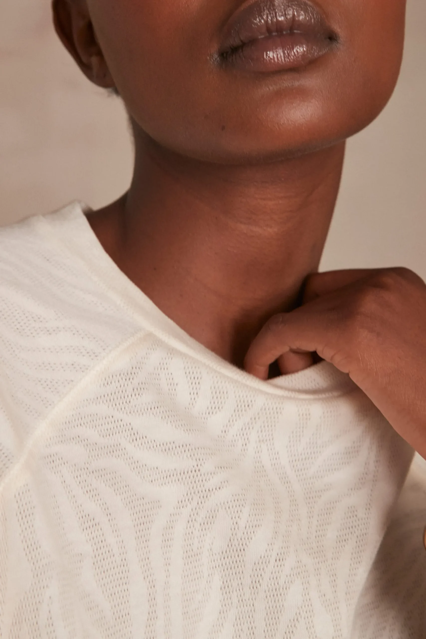 Maison 123 T-Shirts Col Rond|T-Shirts Blancs>T-shirt Tess CREME