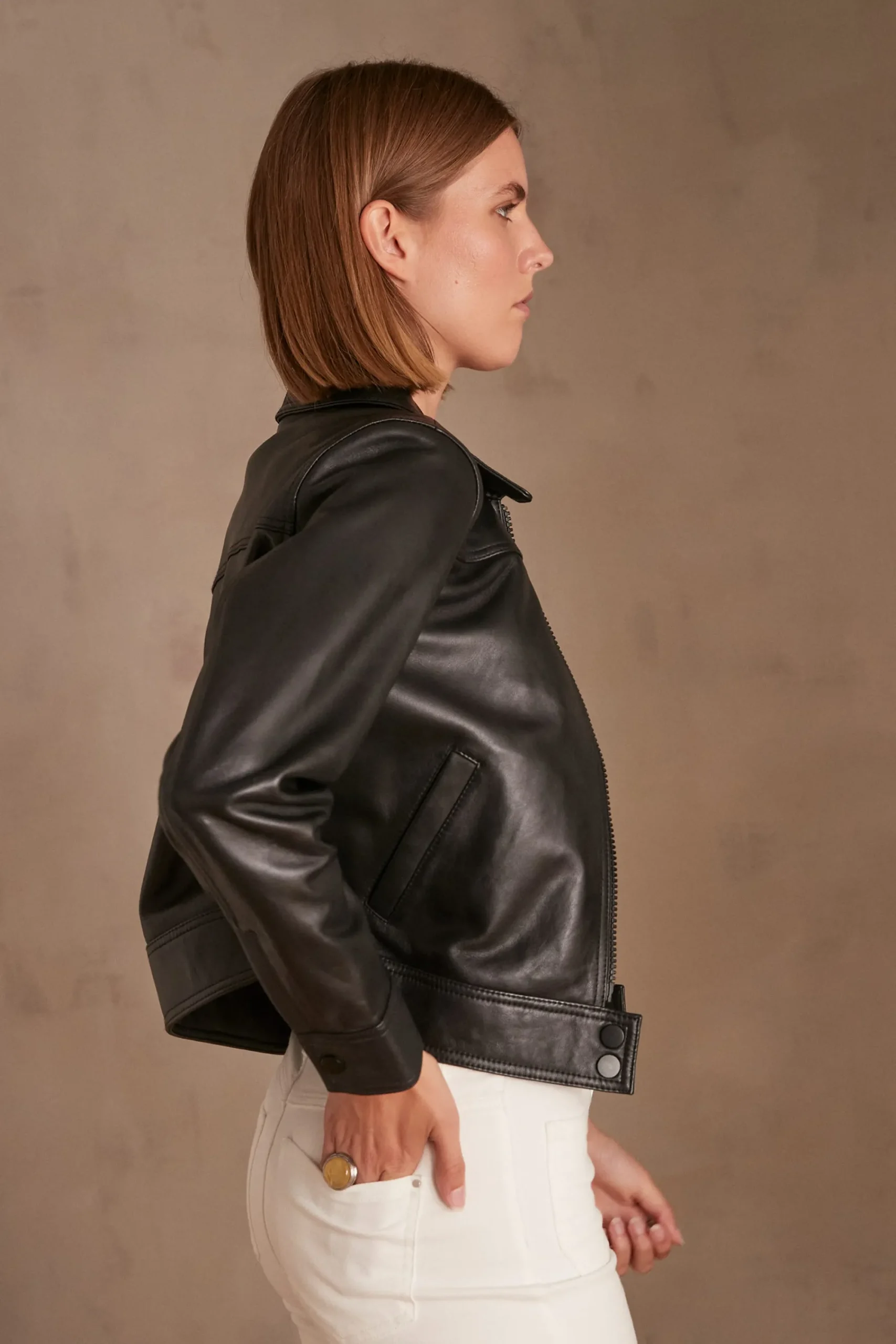 Maison 123 Manteaux Et Blousons En Cuir|Vestes Et Blousons En Cuir>Veste NORA NOIR