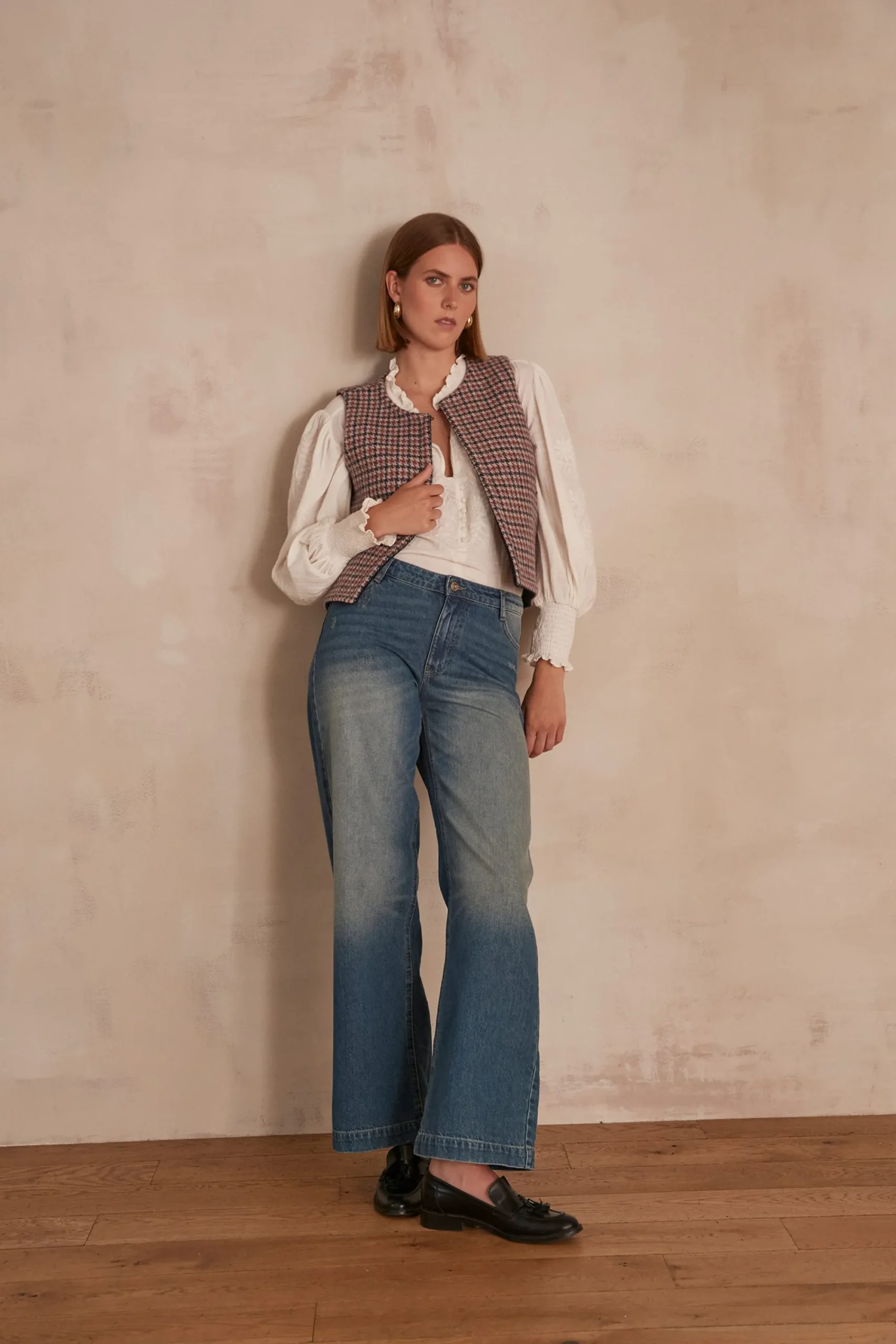 Maison 123 Vestes Sans Manches>Veste sans manchees SOLINE ROSE PALE